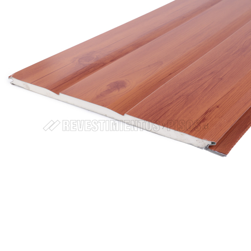 Revestimiento Metálico De Pared Color Madera (caja 8 un.)