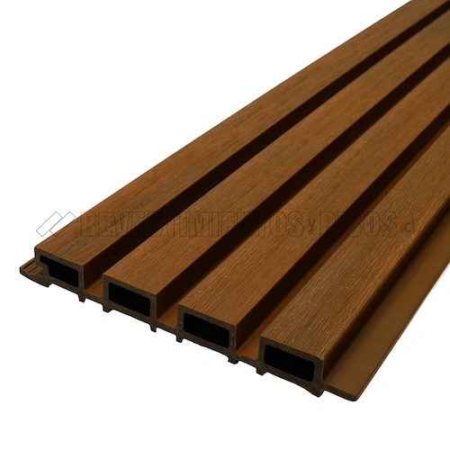 Revestimiento Exterior De Pared Coextruido Color Café Madera