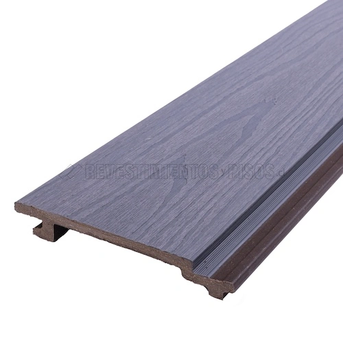Revestimiento Exterior De Pared Coextruido Color Gris Piedra