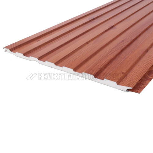 Revestimiento Metálico de Pared Color Madera (Caja 8 un.)