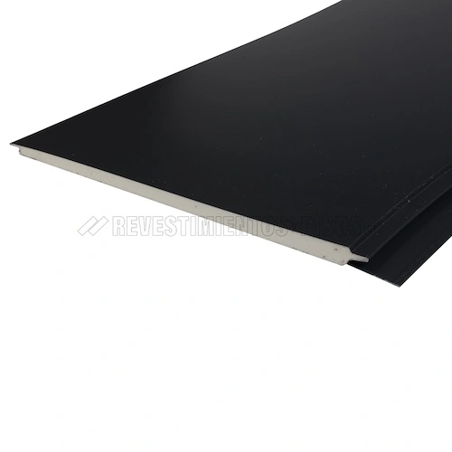 Revestimiento Metálico de Pared Color Negro (Caja 8 un.)