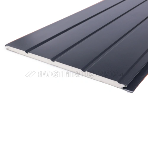 Revestimiento Metálico de Pared Color Negro (Caja 8 un.)