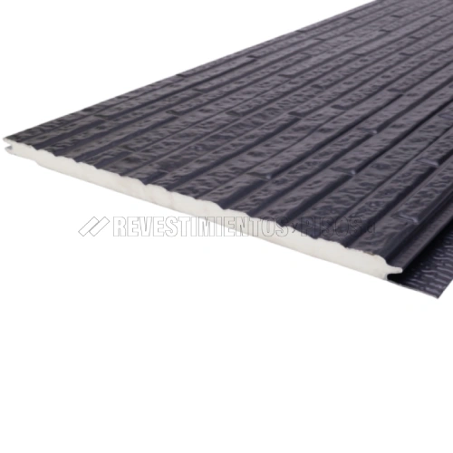 Revestimiento Metálico de Pared Color Negro