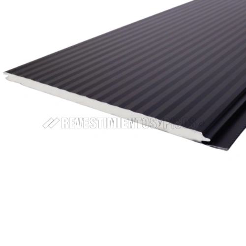 Revestimiento Metálico de Pared Color Negro