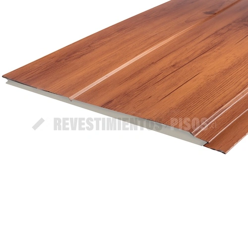 Revestimiento Metálico de Pared Color Madera (Caja 8 un.)