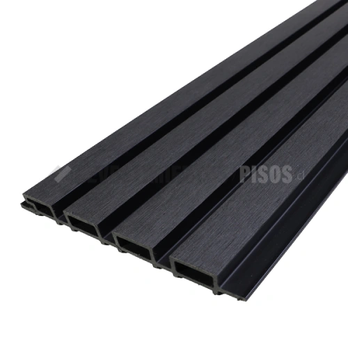 Revestimiento De Pared WPC Extruido Color Negro REW202